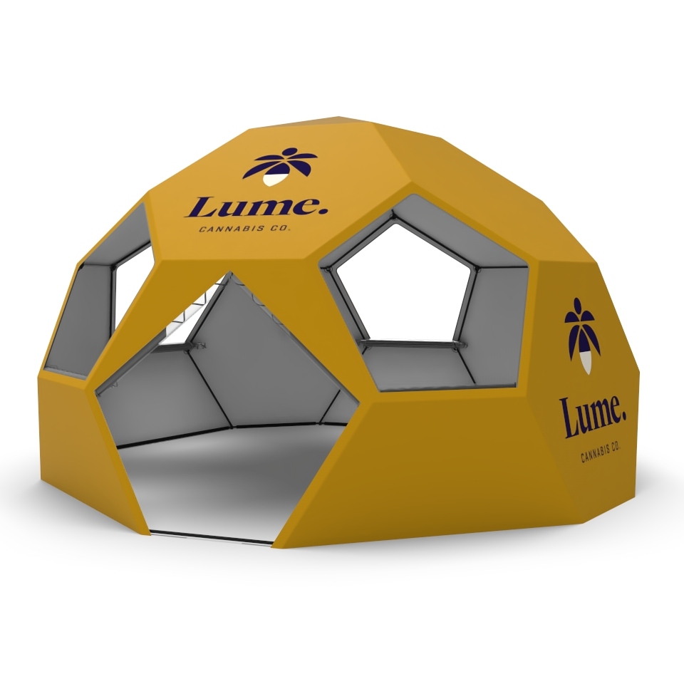 Rendering of custom dome for Lume Cannabis Co.