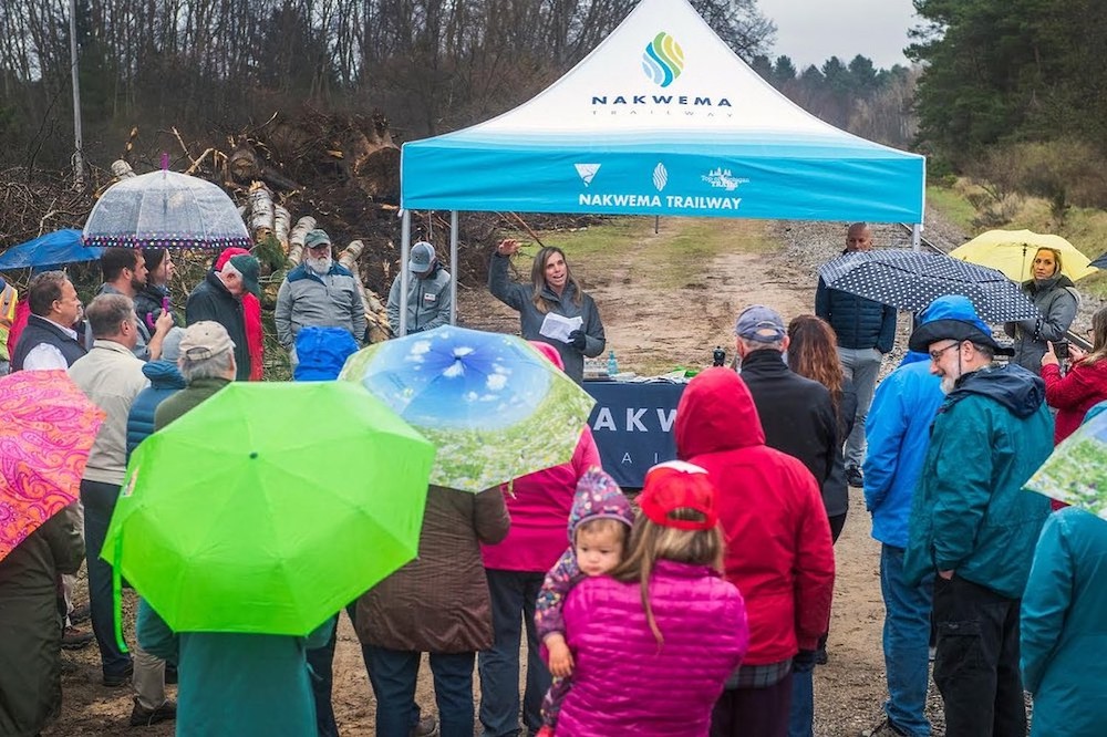 heavy-duty volunteer tent in the rain