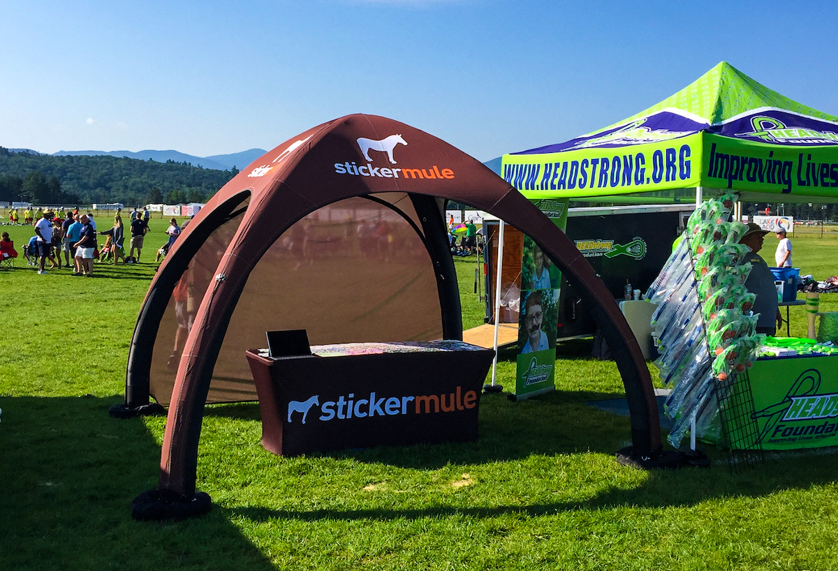 Custom tailgate outlet tents