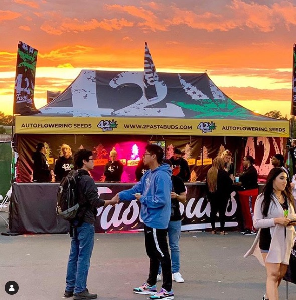 custom printed 10x20 canopy tent for Fast Buds