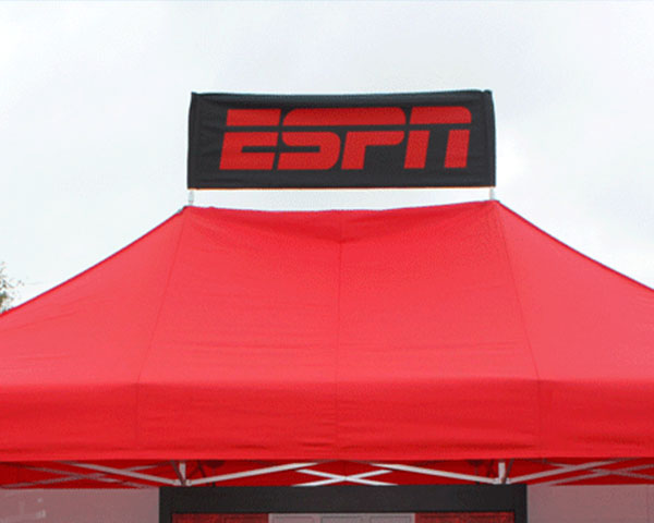 custom peakbanner and canopy for espn