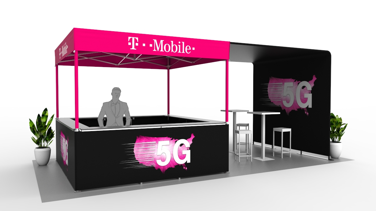 rendering of a t-mobile 5g event setup