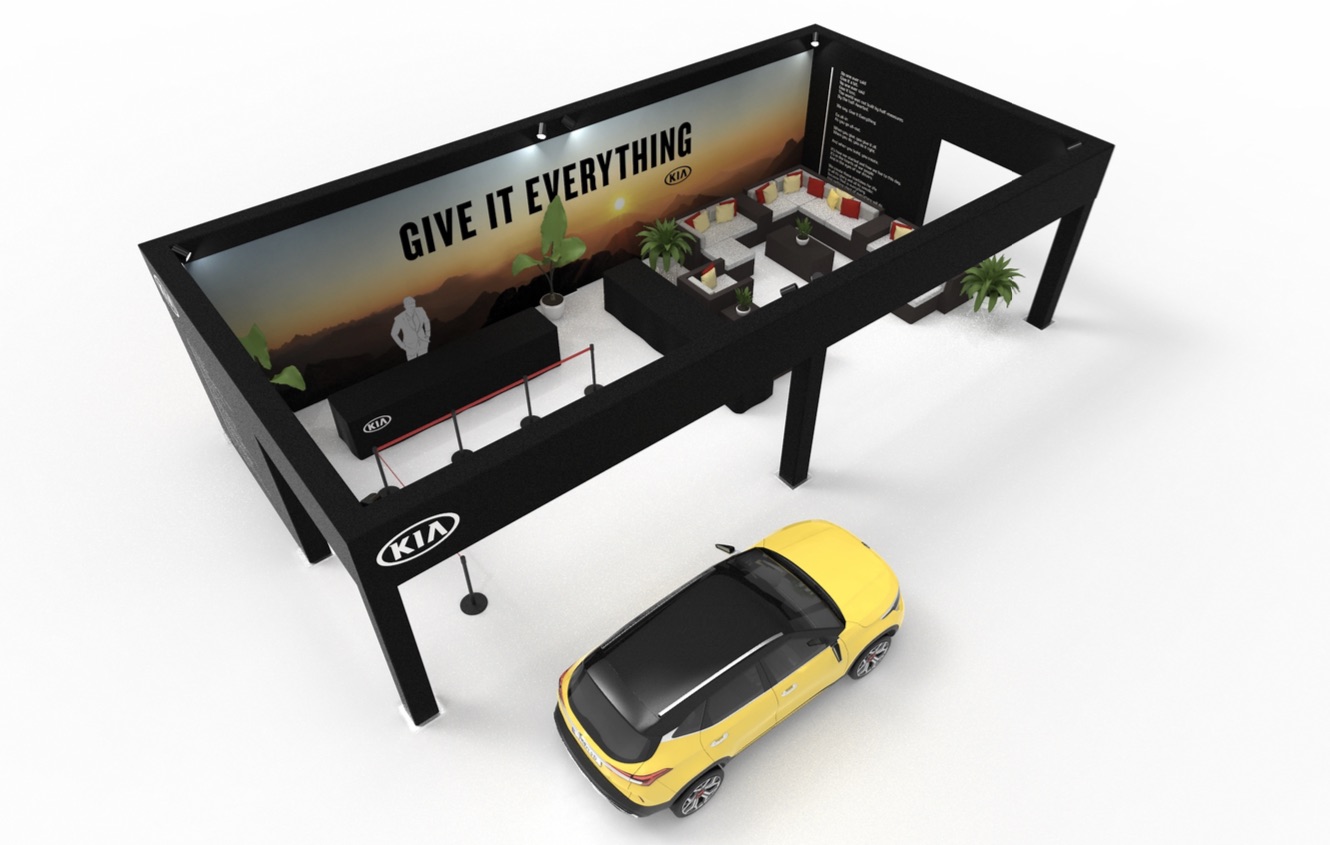 example of custom experiential manufacturing for Kia reveal