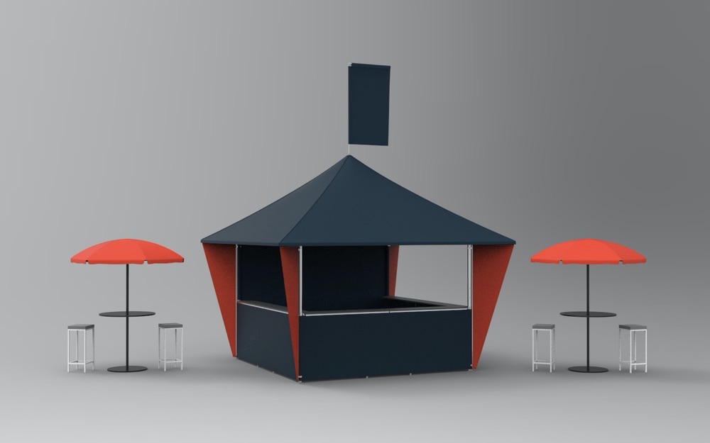 cube style custom canopy tent