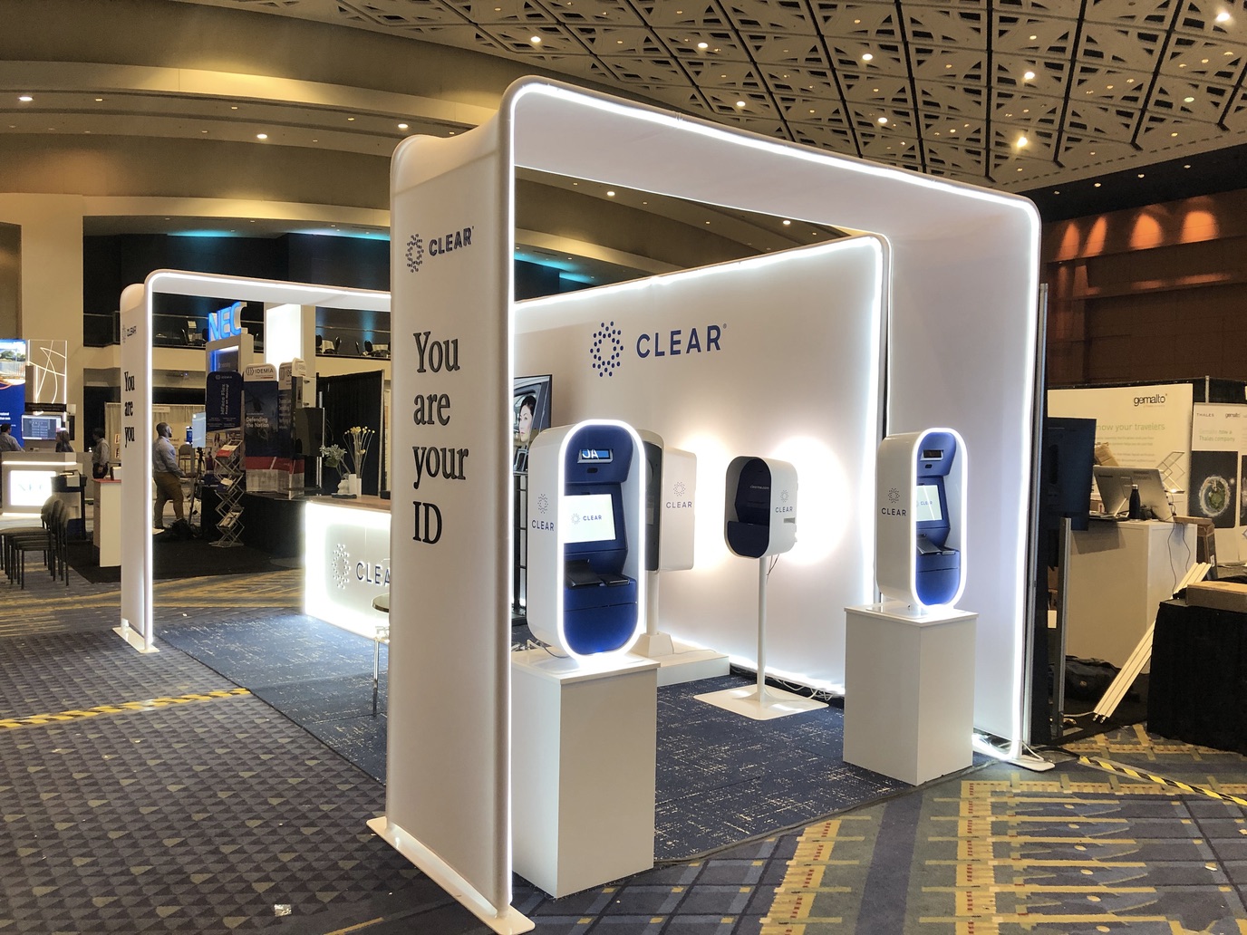 lightweight trade show exhibit for CLEAR