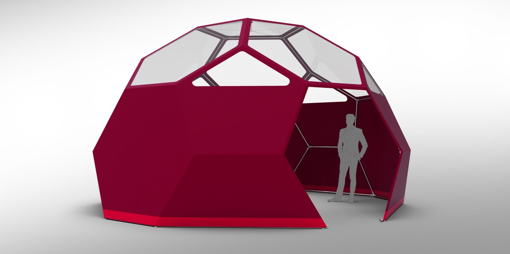 dome tent design with windows