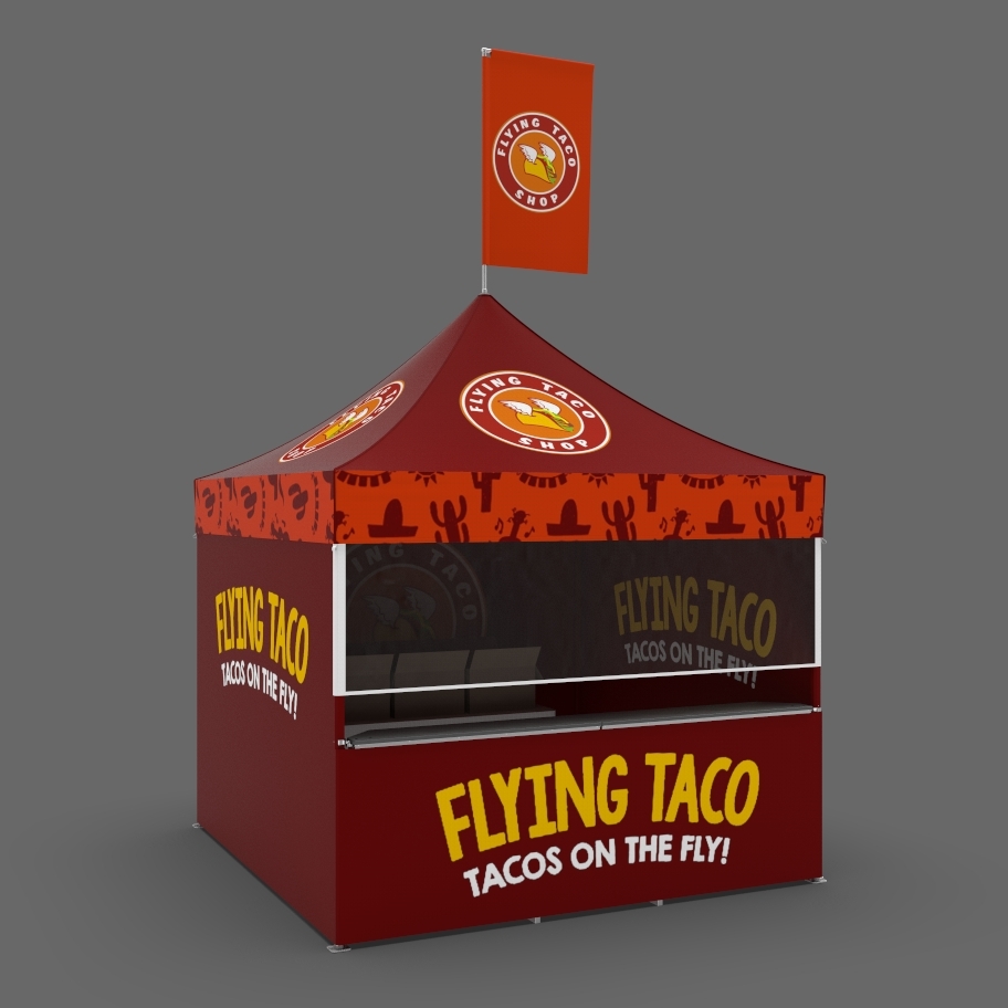 Red Flying Taco Tent