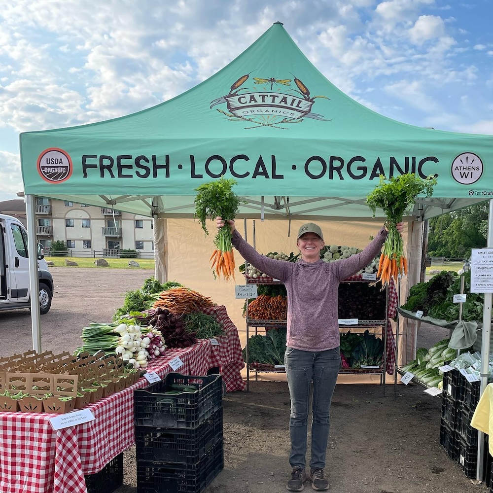 A custom canopy farmers market tent