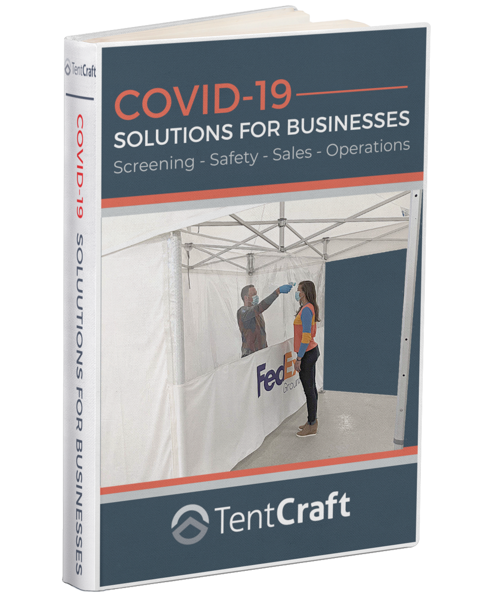 A book with the tentcraft logo and text that reads solutions for business