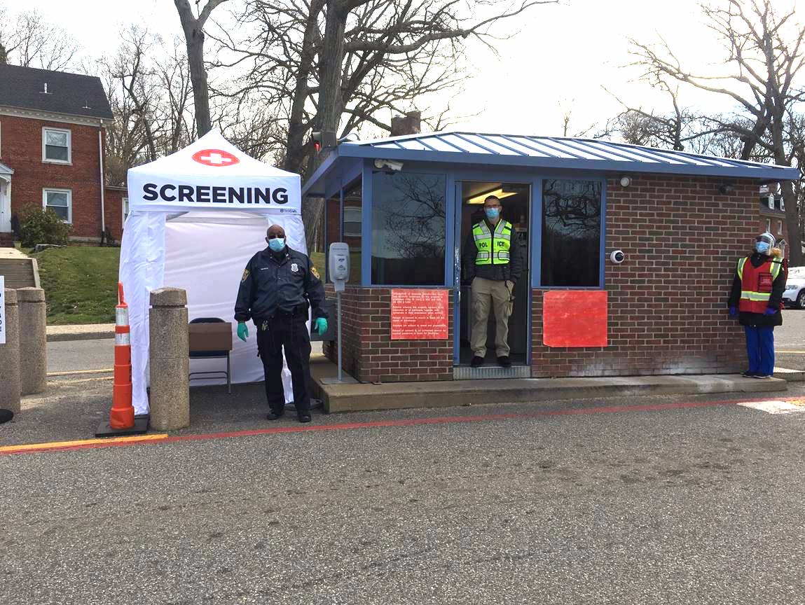 Long island drive thru temperature check station