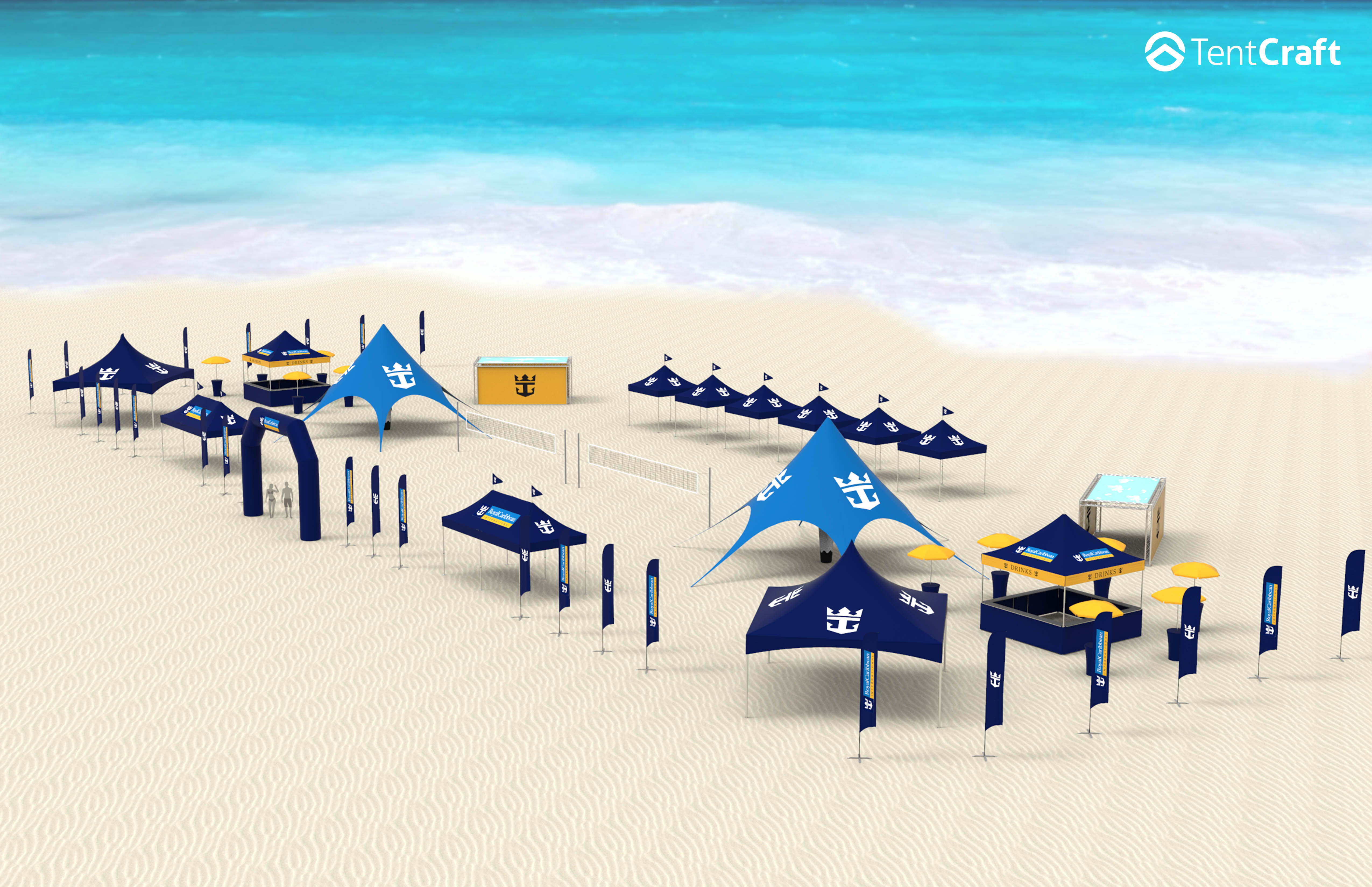 Royal Caribbean Beach Activation Top View